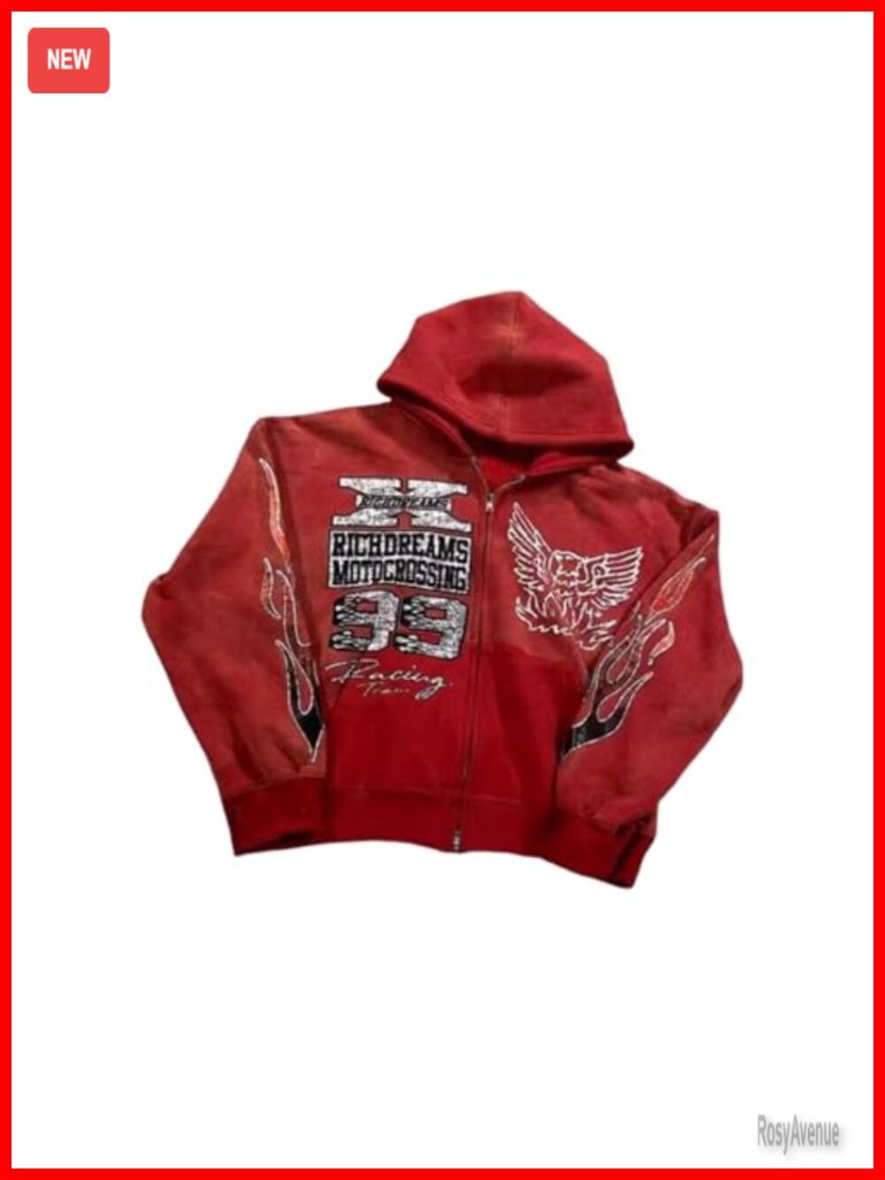 Womens Zip Up Graphic Hoodie Loose Fit Polyester Streetwear Hooded